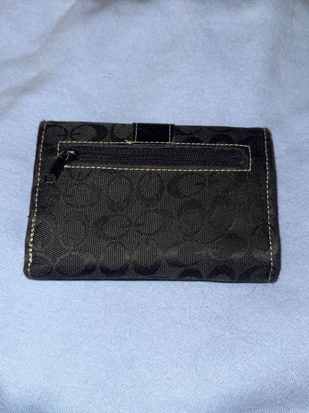 Coach Black Trifold Wallet with Coin Pocket